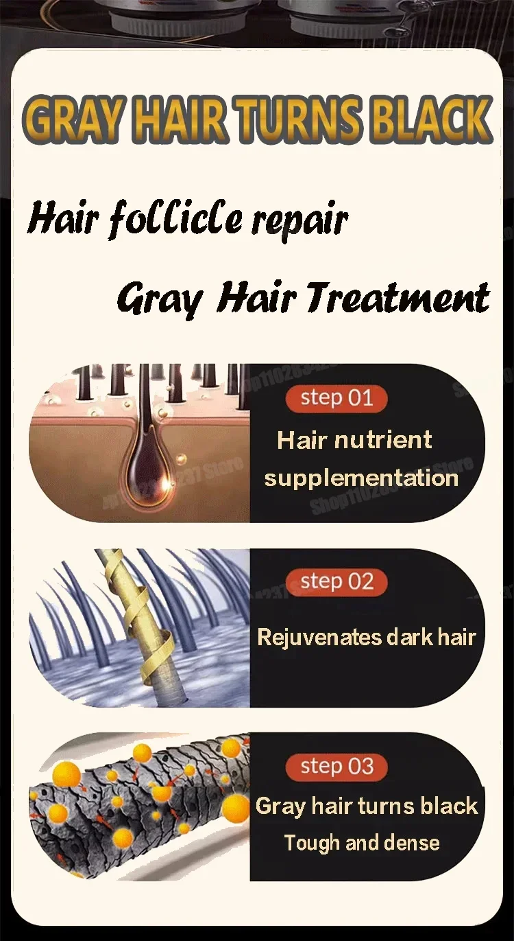 Натуральная сыворотка с эссенцией против седых волос без аллергии для средство