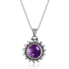 Nasiya Natural Amethyst Necklace Sterling S925 Silver Vintage Type Natural Gemstone Chorm Necklace for Women Gift 1