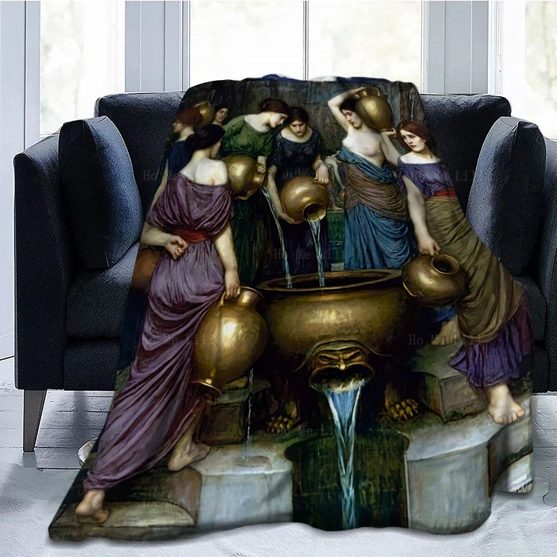 Фланелевое Одеяло Boreas And Oreithyia Lady Charlotte с изображением сказочной девушки для