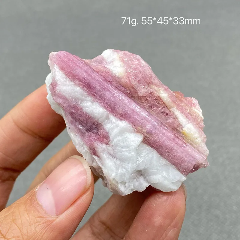 100% натуральный розовый турмалин грубый целебный кристаллический образец