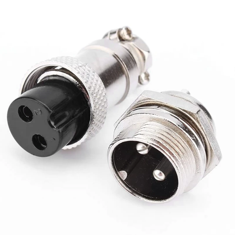 Promotion! GX16 Aviation Connector 2-Pin 400V Screw Type Male And Female Butt Cable Plug Socket |