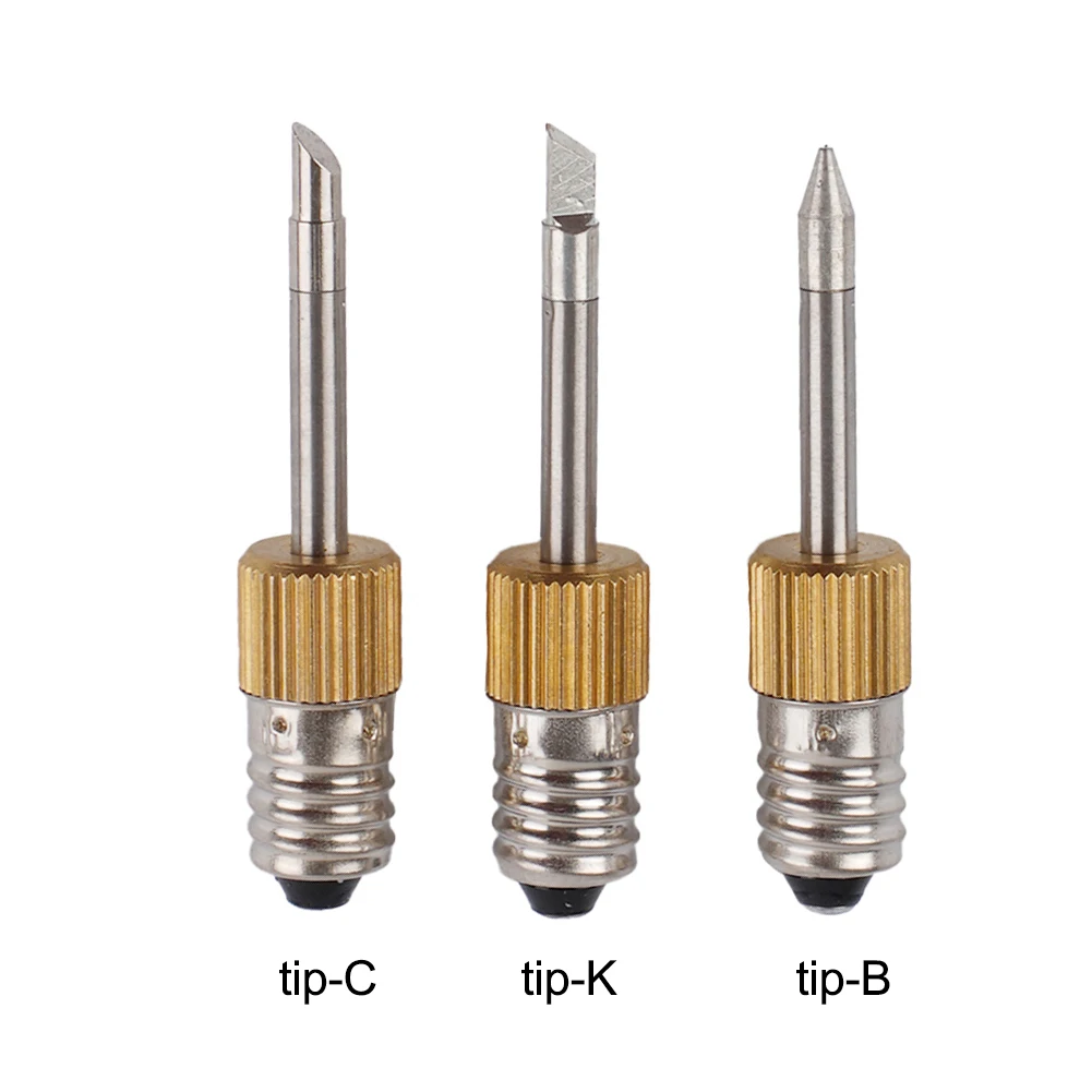 

1pc E10 Interface Soldering Iron Tips Replacement Welding Tips B C K Type Rechargeable Electric Soldering Needle Tips Power Tool