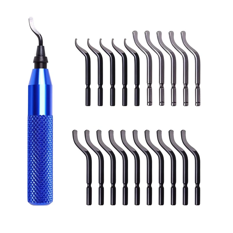 

Набор инструментов для удаления заусенцев металла, роторные резаки для удаления заусенцев с 21 высокоскоростным стальным роторным лезвием ...