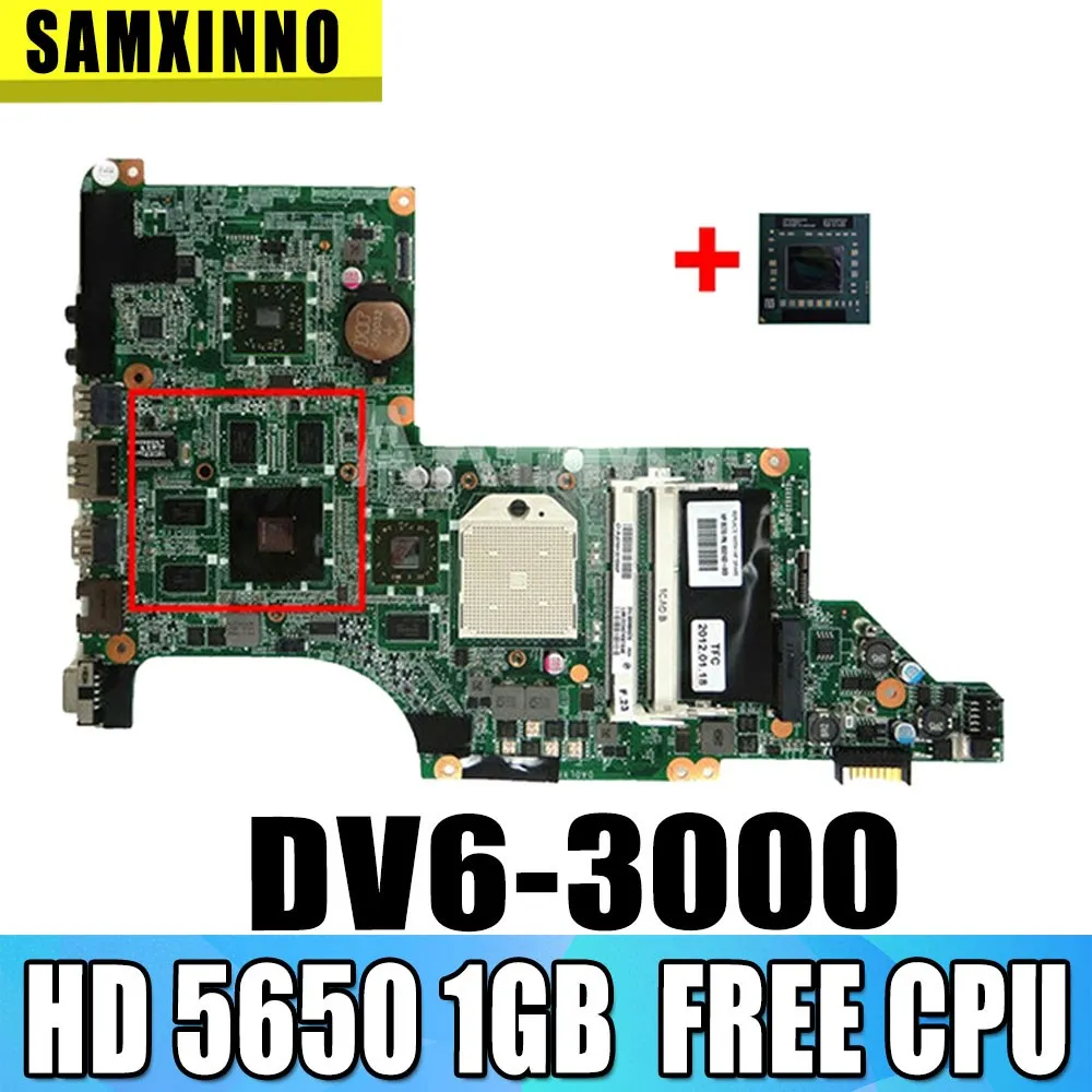 

SAMXINNO NEW-MB ,603939-001 DA0LX8MB6D1 DV6-3000 материнская плата для HP PAVILION DV6 DV6-3000 материнская плата для ноутбука, HD 5650 1 Гб + Бесплатный ЦП