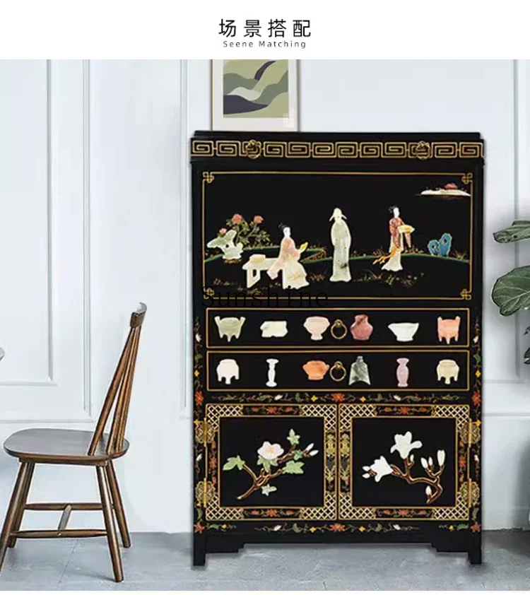 Новая резная мебель в китайском стиле для гостиной неоклассический винный шкаф