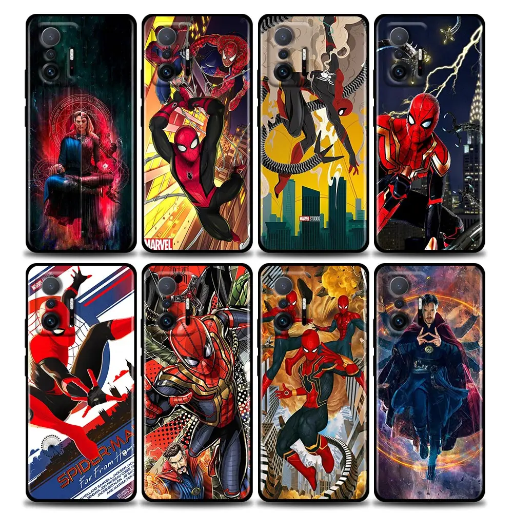 

Marvel Doctor Strange Spiderman Phone Case for Xiaomi Mi 12 12X 11T X4 NFC M3 F3 GT M4 Pro Lite NE 5G Poco M3 M4 X4 TPU Case