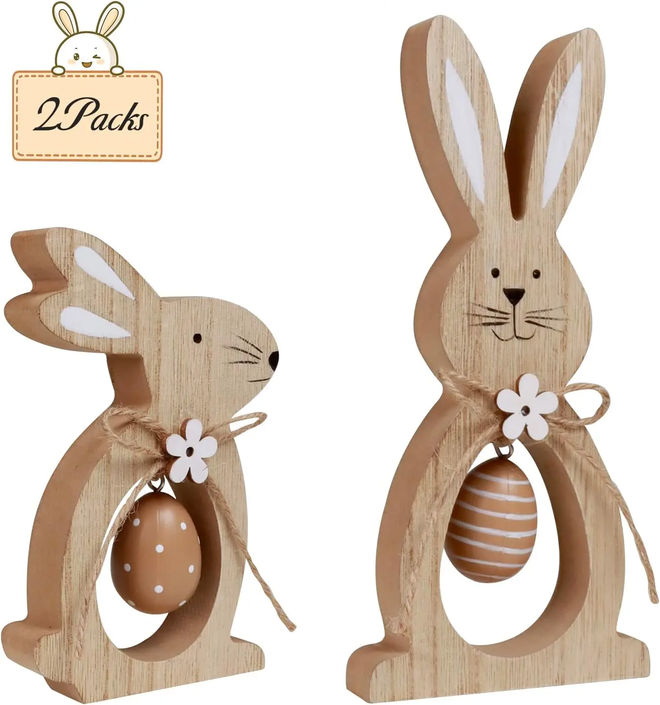 

Деревянный пасхальный кролик из 2 предметов