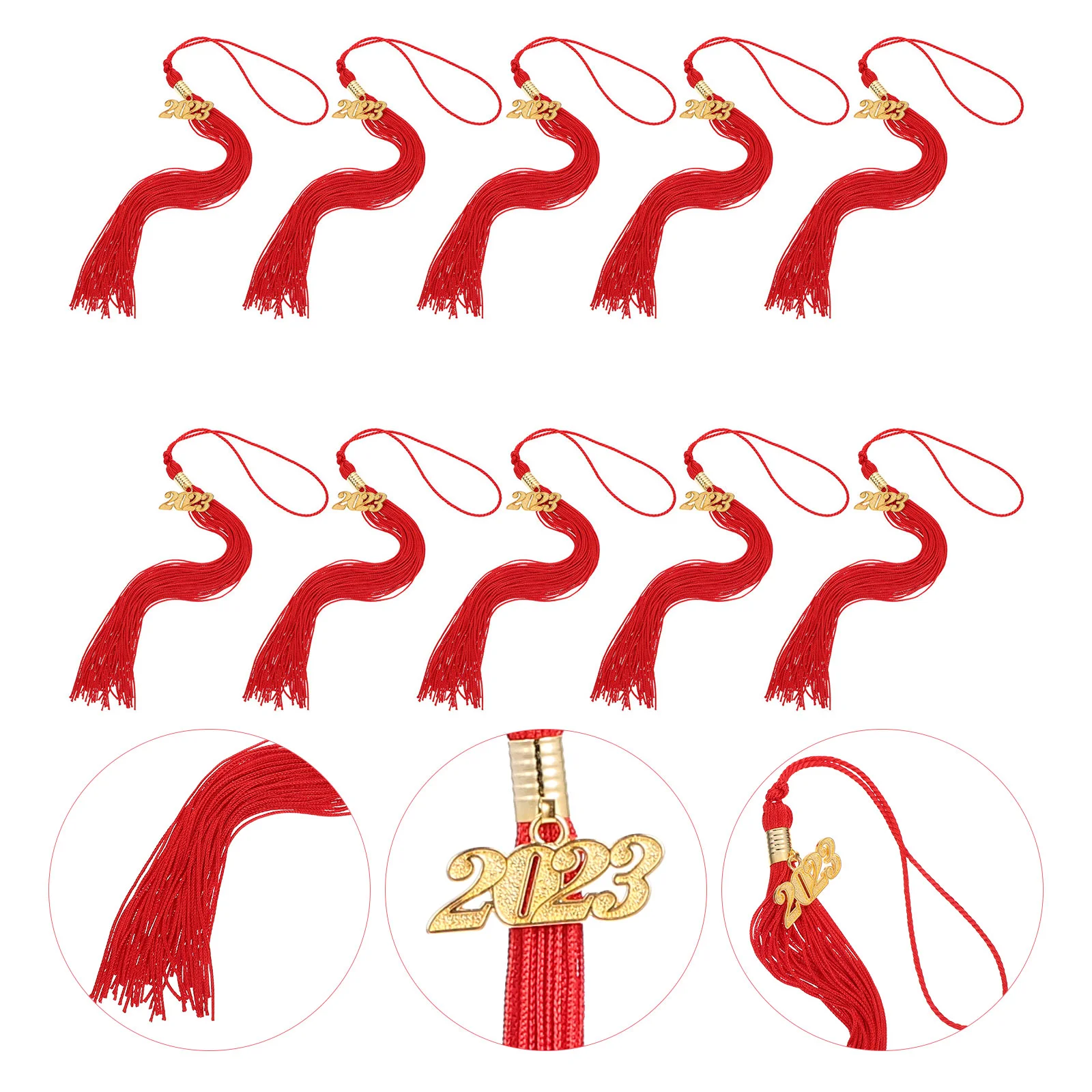 

10 Pcs Graduation Cap Tassel Charm Hand Decor Hat Decoration 2023 Honor Cord 2022 Jewelry Accessories Master