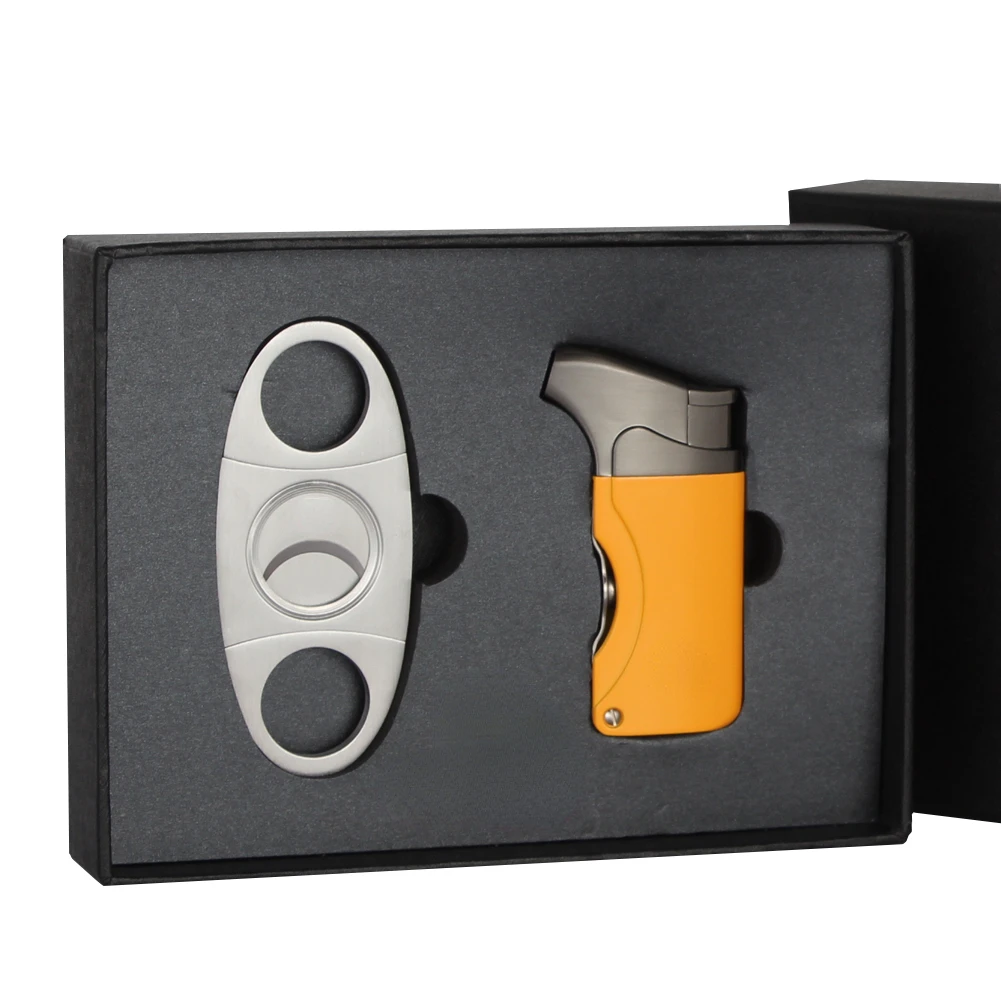 Фото COHIBA зажигалка для сигар фонарь ветрозащитные зажигалки для сигар, ножницы, острые зажигалки для сигар, набор для подарка №5