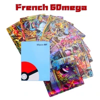 fr 60mega pokemon card french version children battle game shining vmax pokemon cards gx ex mega best selling toy