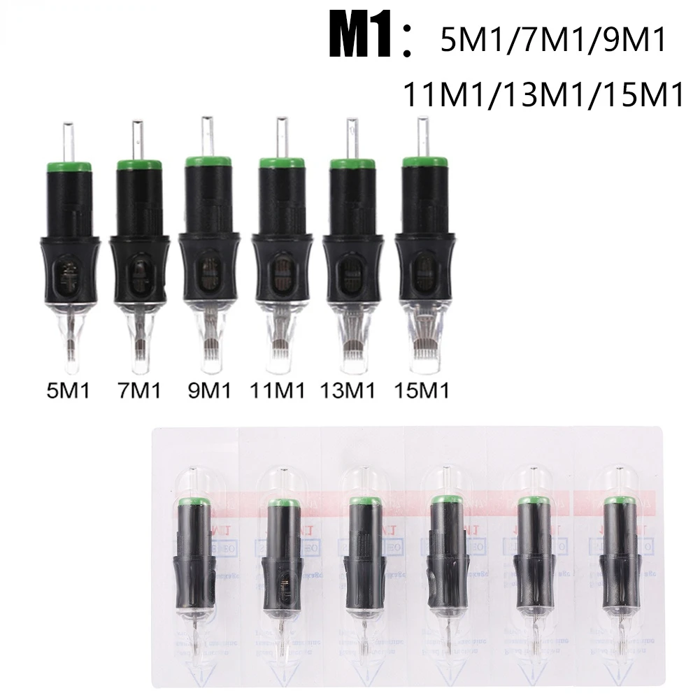 

10 шт., Одноразовые стерилизованные тату-картриджи для бровей