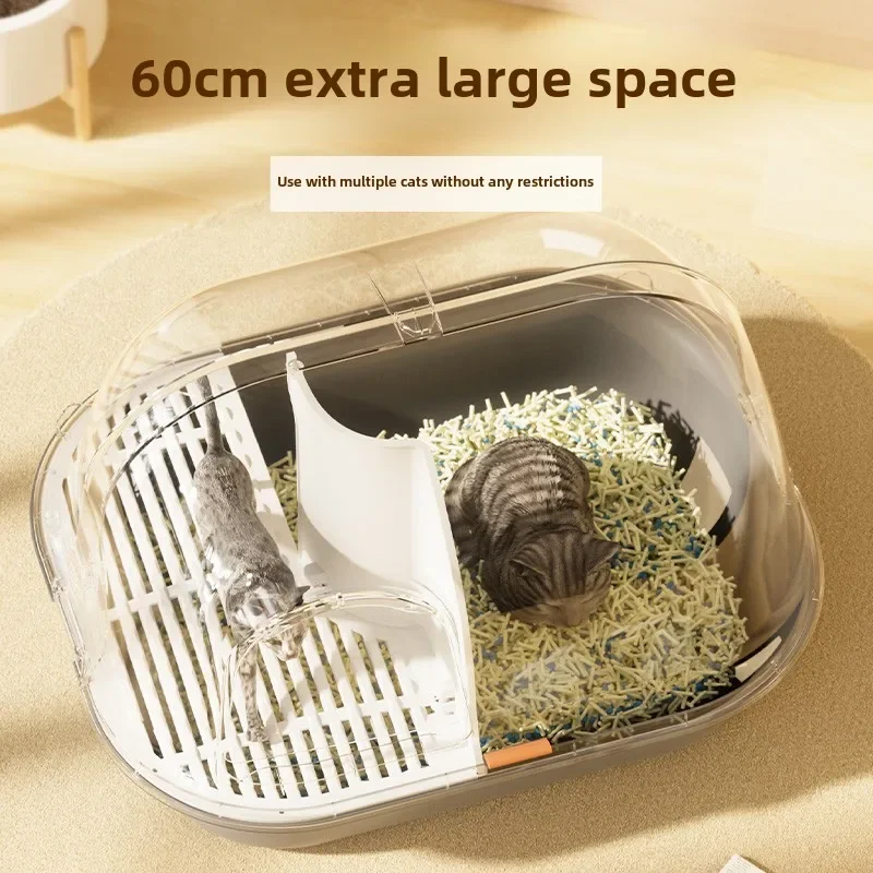 Ящик для кошачьего туалета полностью закрытый коридорный стиль большой лоток