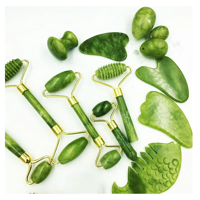 Массажеры для лица косметология здоровья гуаша скребок набор из двух камней