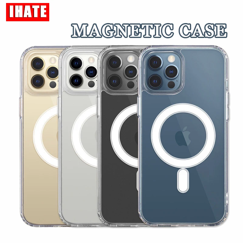 

Magnetic magsafe iPhone Cover For iPhone 12 11 13 Pro MAX mini XR X XS MAX 7 8 Plus Liquid Silicone protector IPhone case