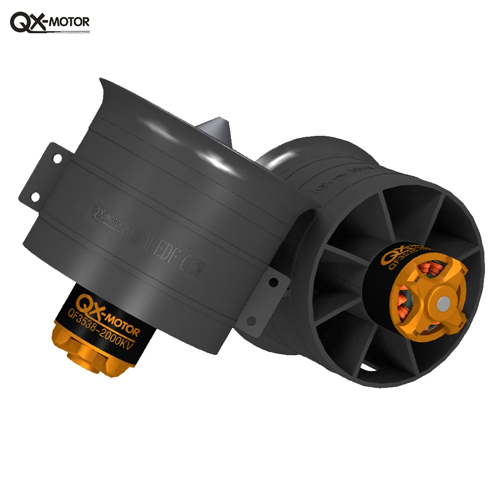 

QX-motor 6S Brushless motor 80mm EDF CW CCW 12-blade culvert power unit use 120A ESC for model aircraft accessories