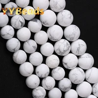dull polish natural white howlite turquoises beads round loose charm beads for jewelry making diy bracelet necklace 4 6 8 1012mm