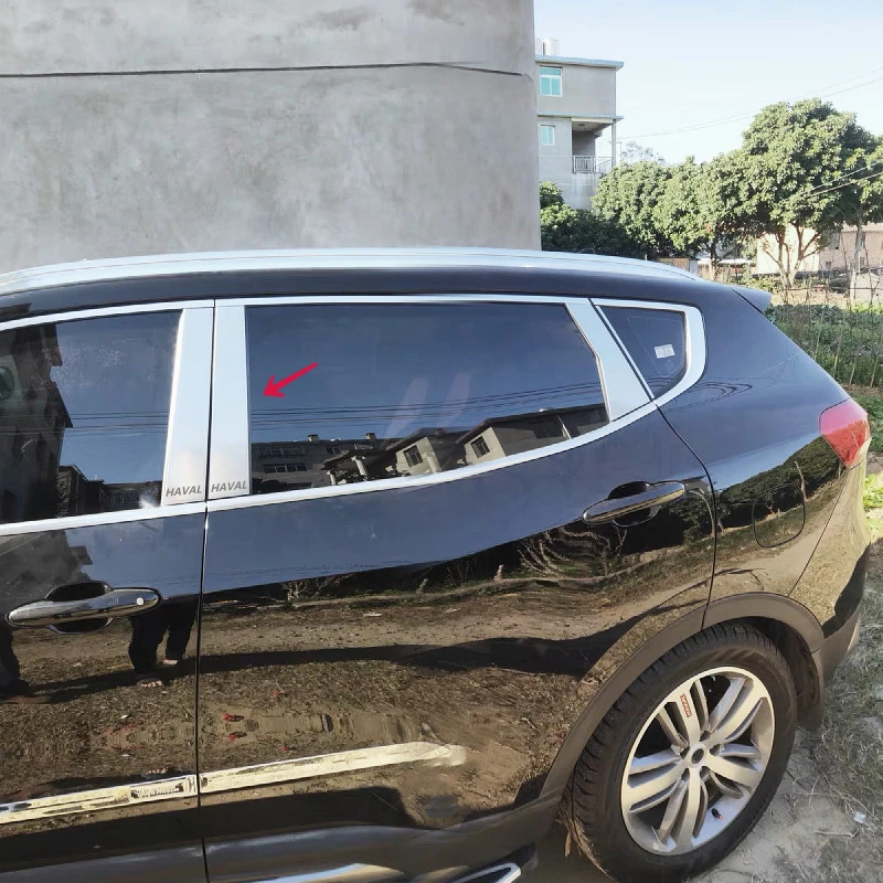 

Chrome Window Trim Cover Decoration Stainless Steel Pillar Stickers Exterior Parts For Haval H6 2021 Accessories Styling