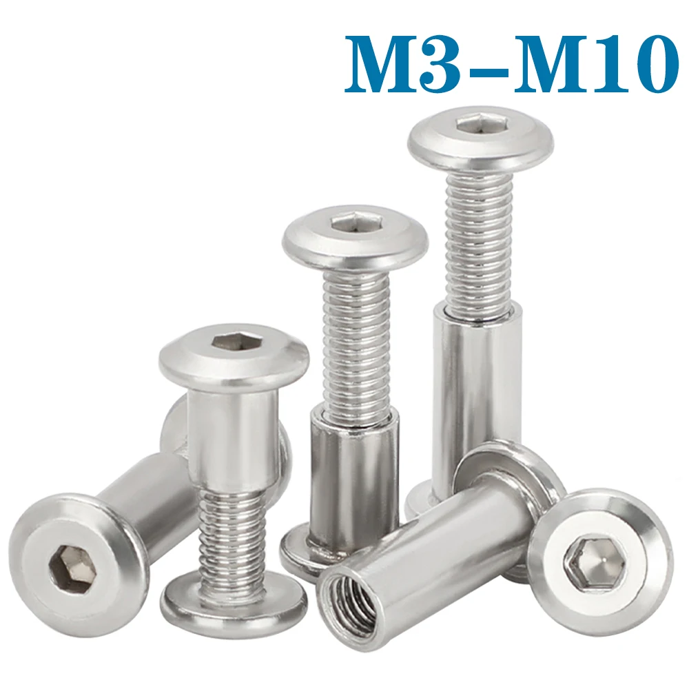 

2-10 комплектов, винт с шестигранной головкой, стопорная шина, винт, гайка, комбинированный альбом, книга для аккаунта, кромка гвоздя, фаска, нержавеющая сталь 304