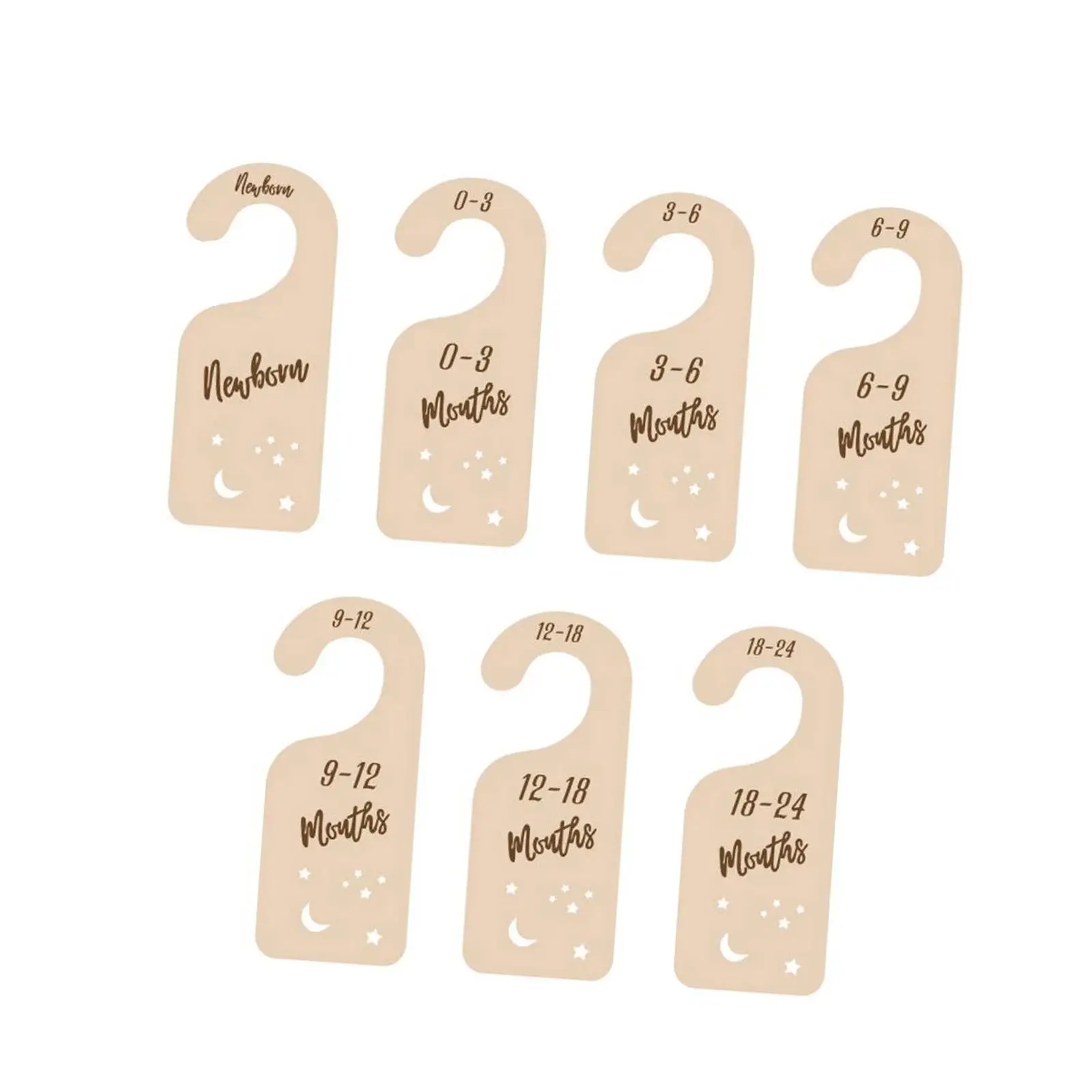 

7 шт., деревянные разделители шкафа для новорожденных