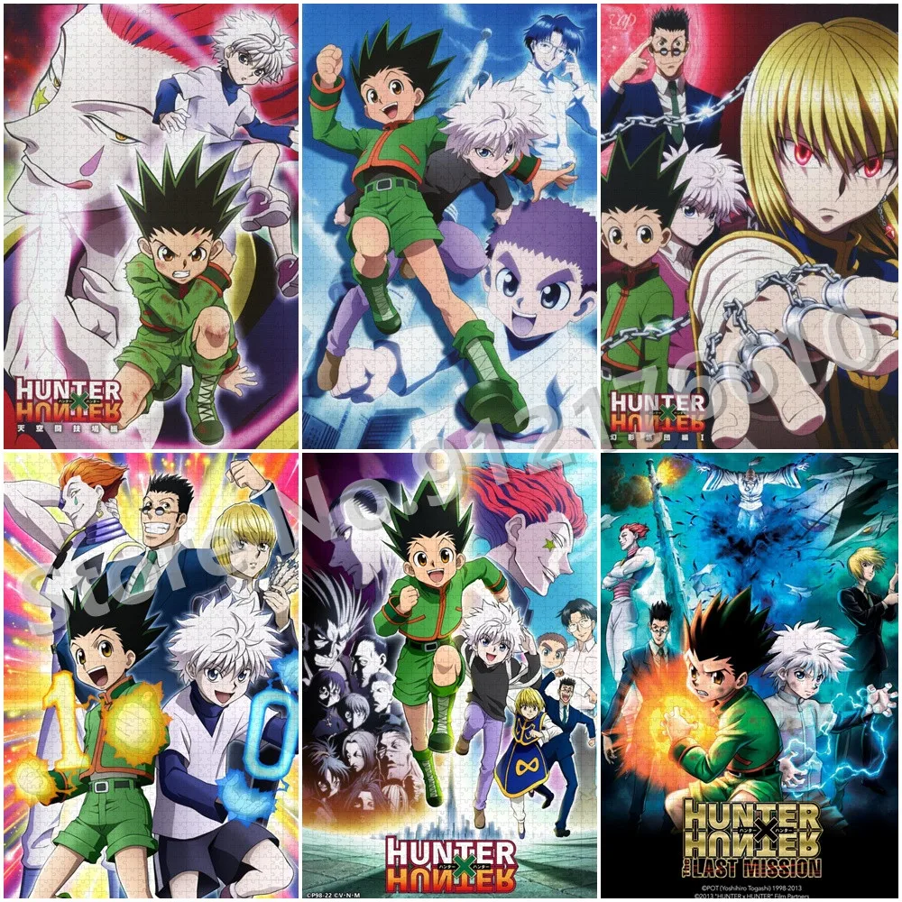 

Hunter X Hunter Jigsaw Puzzles 300/500/1000 Pieces Anime Killua Zoldyck Kurapika Gon Freecss Wooden Puzzles Educational Toys