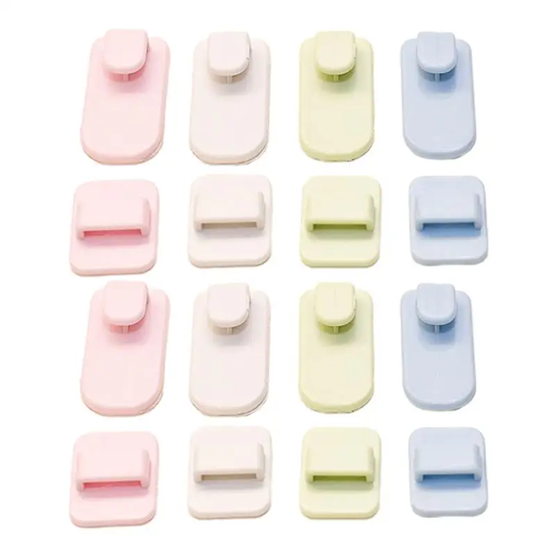 

8 Pairs Sundries Holder Remote Control ABS Hangers Wall Hooks Durable Hooks Organizer Storage Hooks for Bedroom