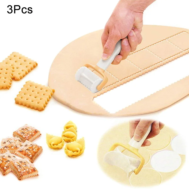 

3Pcs DIY Rolling Angel Biscuit Cookies Cutter Mold Maker Cake DIY Decorating Stamp Set Baking Tools Kitchen Accessories