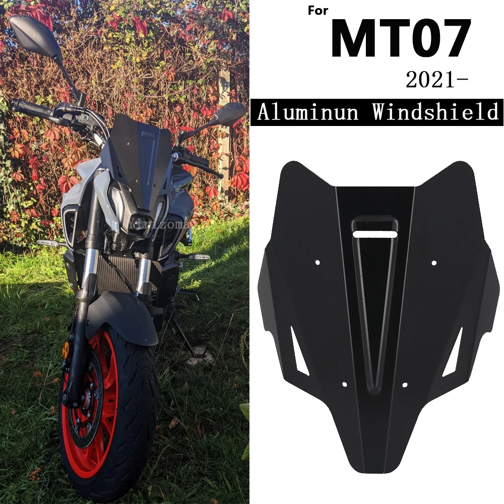 

Аксессуары для мотоциклов, ветровое стекло, лобовое стекло, алюминиевый ветровой экран, дефлектор, Защита экрана для YAMAHA MT07 MT-07 MT 07 2021-
