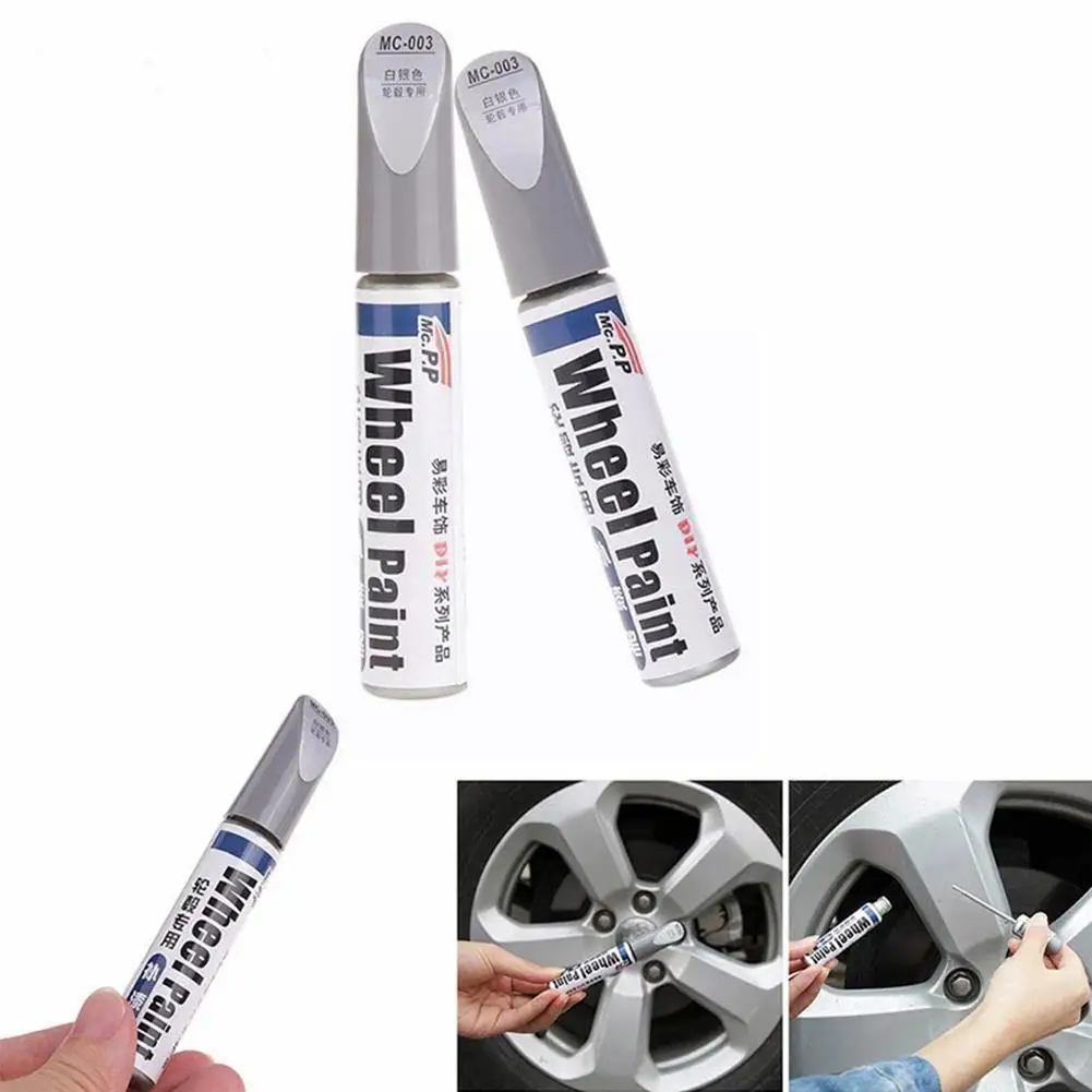 

Aluminum Alloy Wheel Hub Renovation Paint Brush Wheel Hub Hub Pen Spray Repair Silver Scratch Wheel Automobile Paint Q0T5