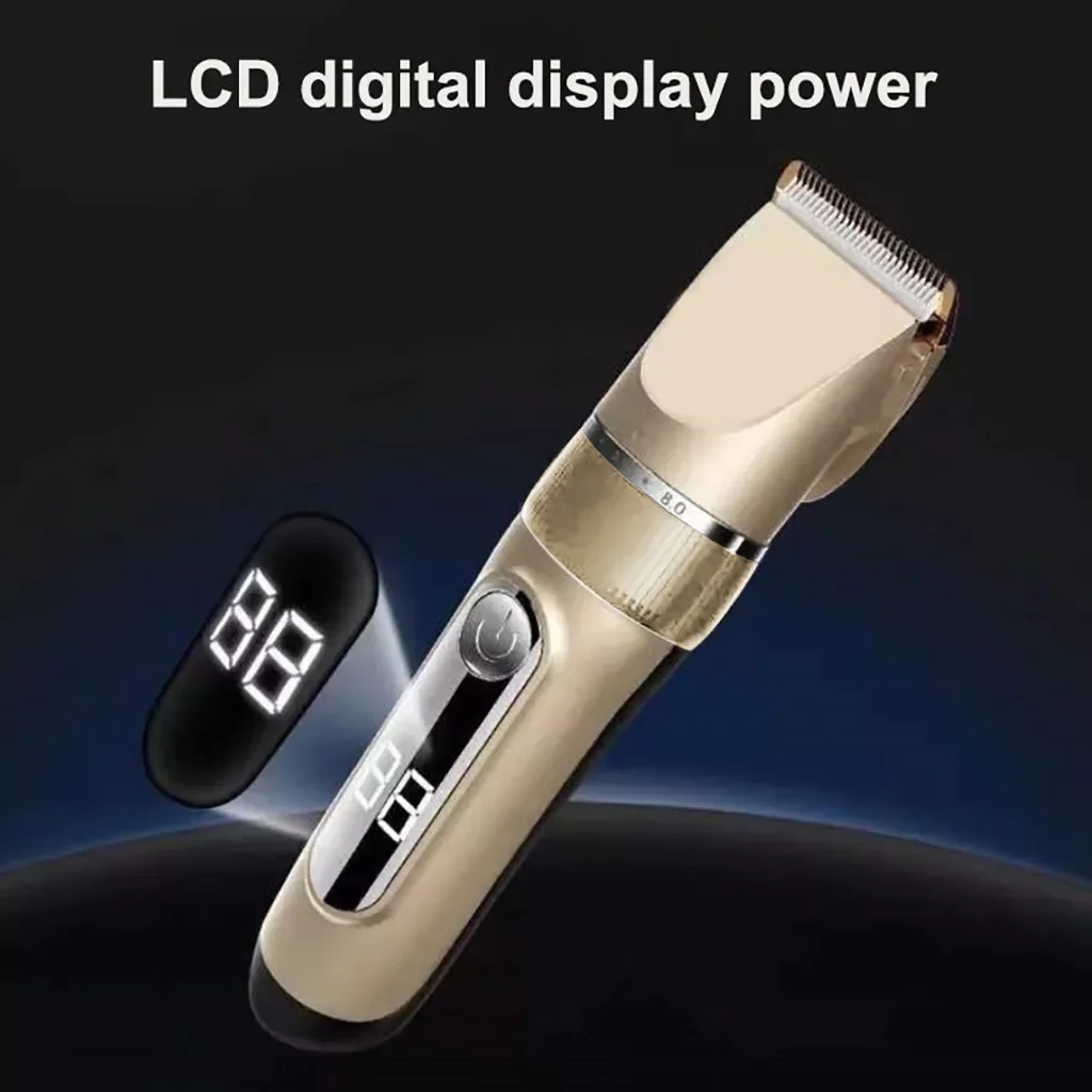

NEW IN Clippers for Men Gold Household Clippers Cordless Rechargeable Clippers Mute Hair Beauty Tools Guard Holder