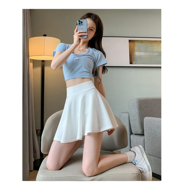 

Fare Mini skirt A-line short skirt banding party big size 10 colors