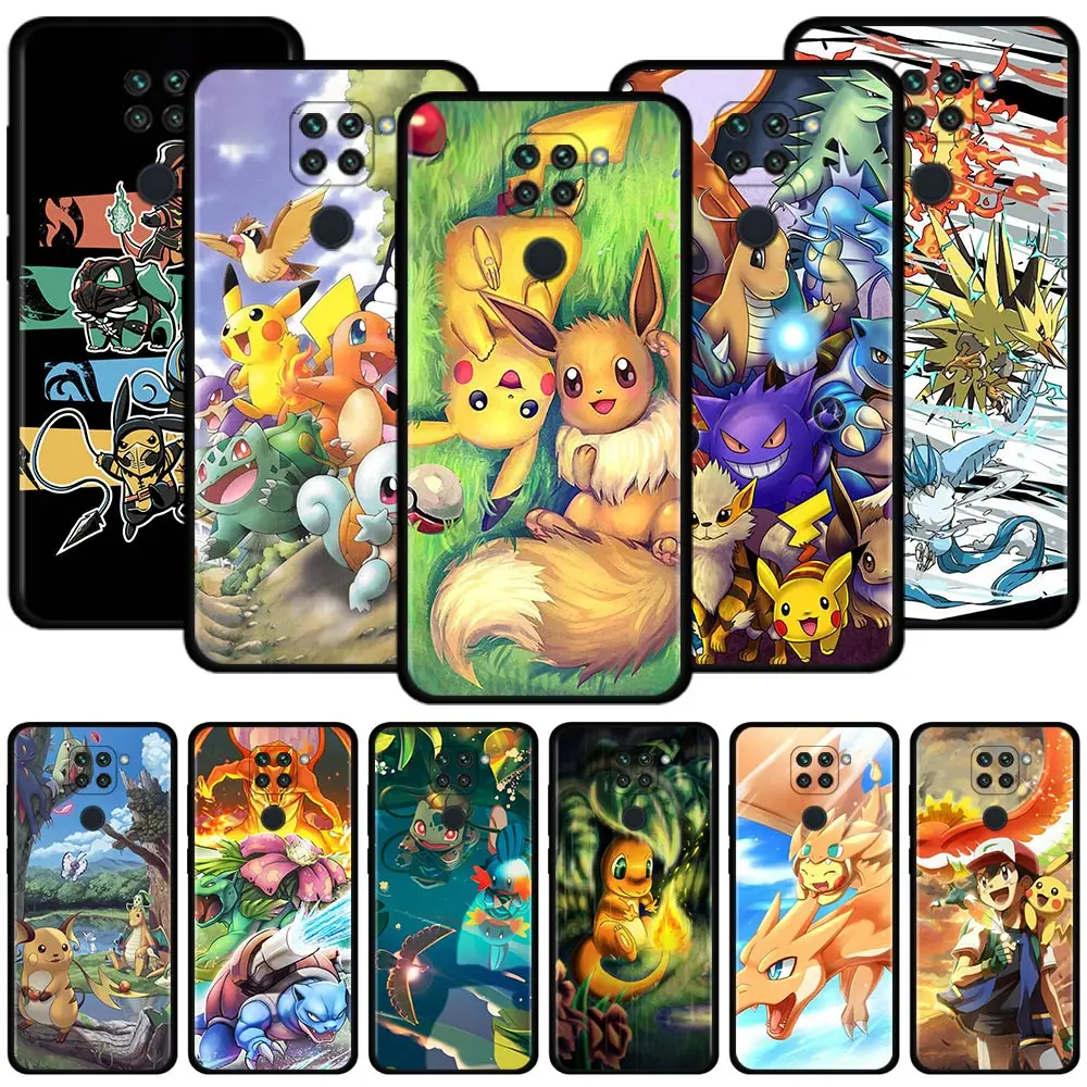 

Pokemon Charmander Pikachu Eevee Cover For Xiaomi Redmi Note 11 11T 11S 9 8 10 Pro 7 9T 8T 9S 10Lite Case for REDMI 9 8 9C 9A 7A