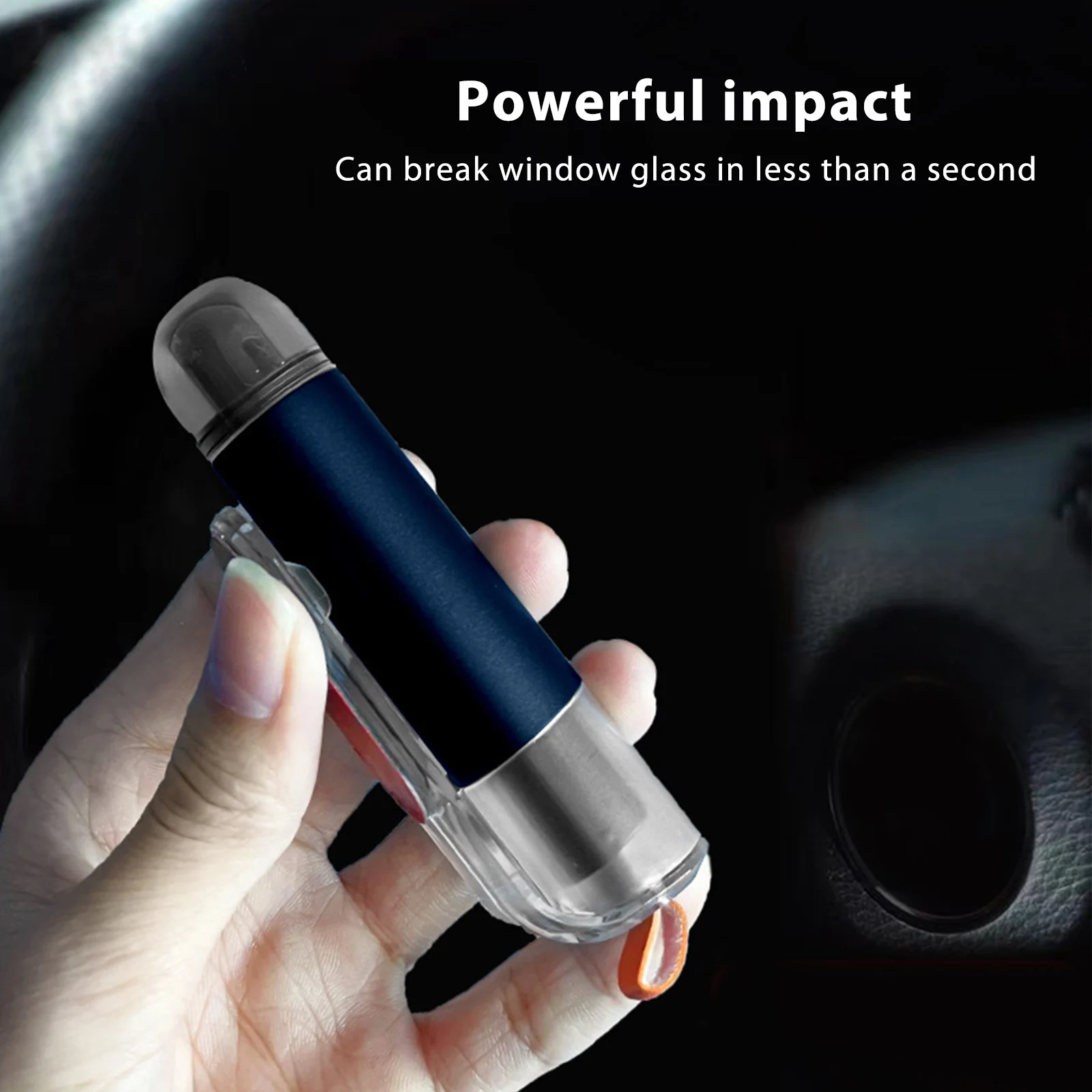 

Car Safety Hammer 2-in-1 Emergency Window Breaker with Seat Belt Cutter Window Glass Punch Breaker Mini Auto Life Saving Tool