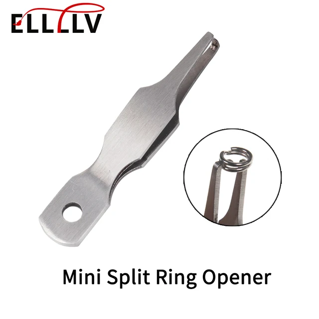 Elllv Stainless Steel Quick Split Rings Opener Mini Size Fishing Pliers Double Loop Ring Rigging Tool Fishing Line Tweezers 1