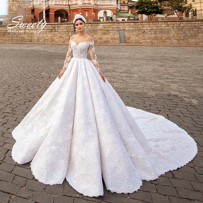 Роскошное свадебное платье в винтажном стиле с бальным платьем из органзы