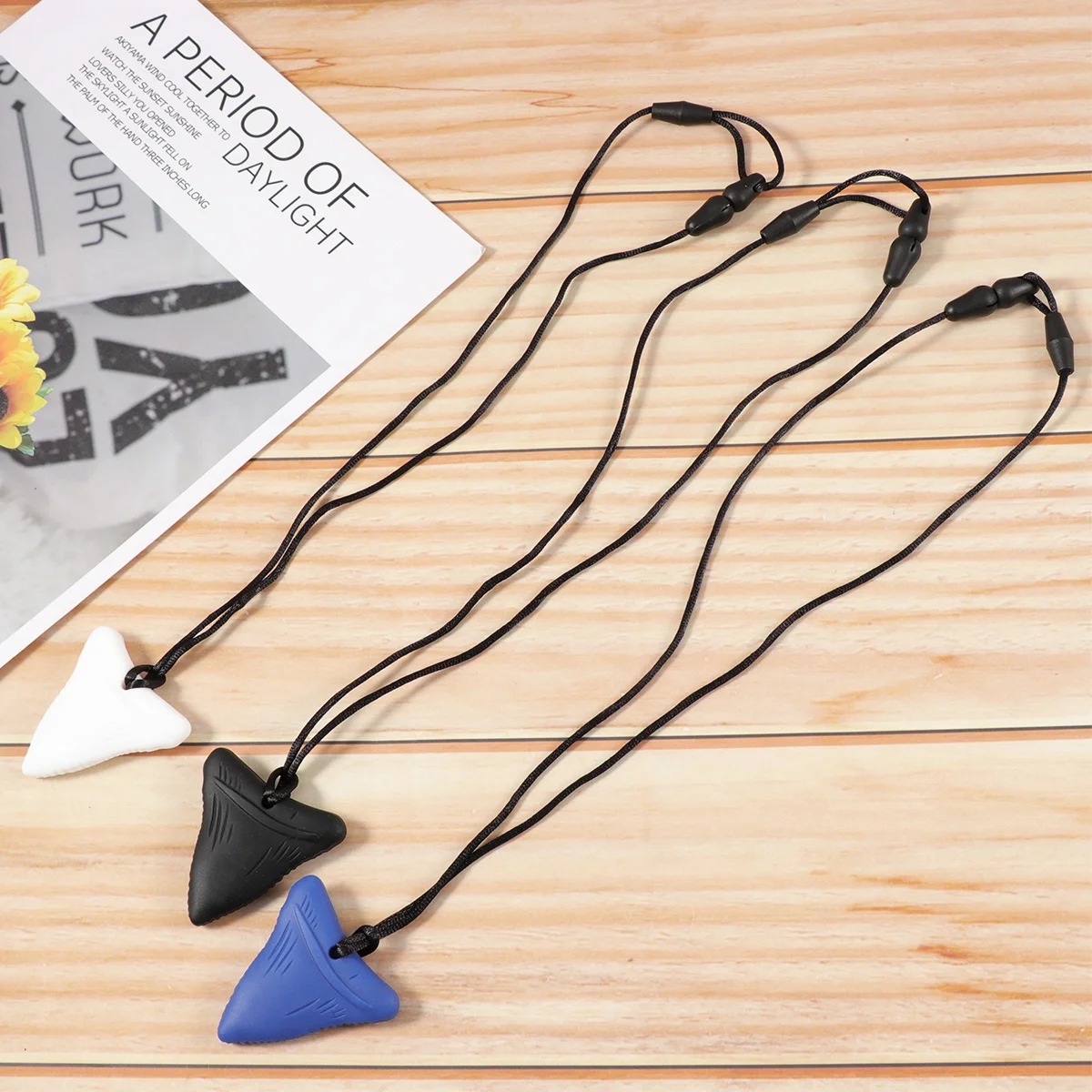 

3 Pcs Baby Teether Necklace Molar Training Toy Silicone Chew Babies Toys Infant Teething Stick