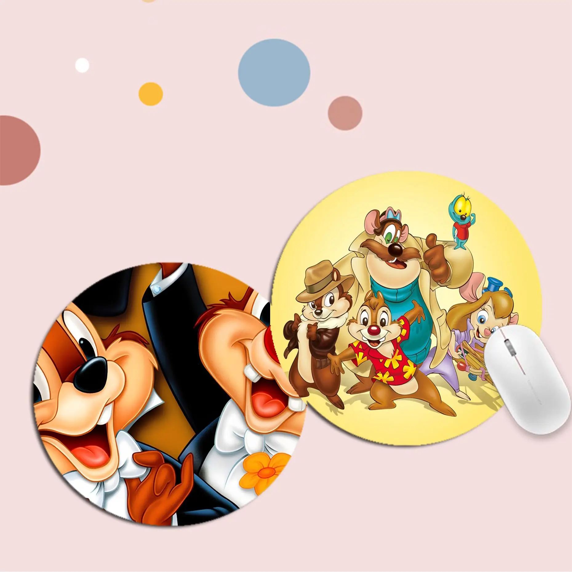 

Disney Chip And Dale INS Tide Round Office Student Gaming Thickened Writing Pad Non-slip Cushion Mouse Pad For PC Mouse Carpet
