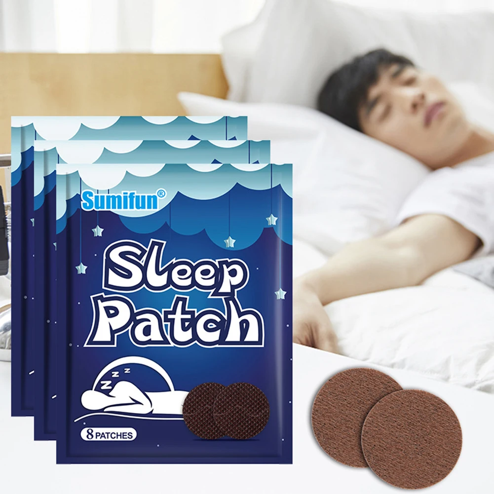 

8pcs Natural Sleepy Aid Patch Herbal Medical Improve Insomnia Stickers Organic Herbal Sleeping Sticker Massage Relax Sticker