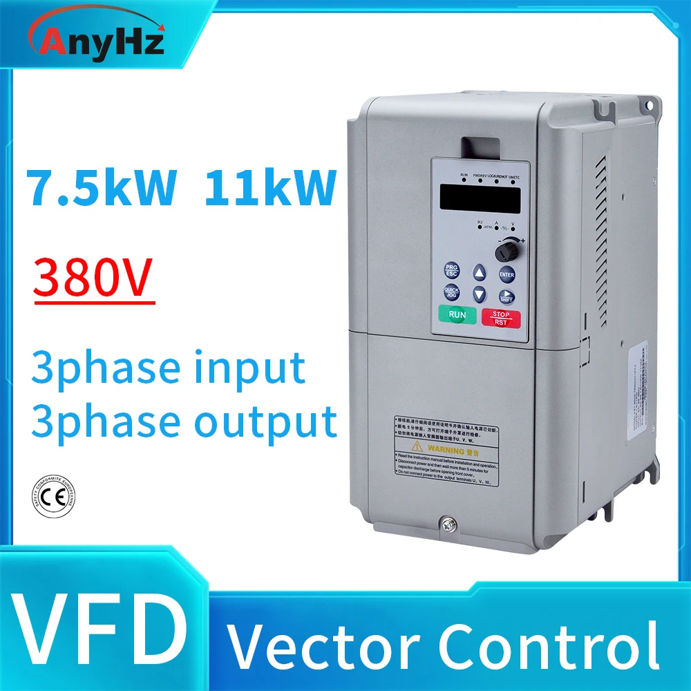 Water Pump Inverter Converter Speed Controller Variable Frequency Drive VFD Inverter 11kW ,7.5kW  3 Phase 380V Input Output