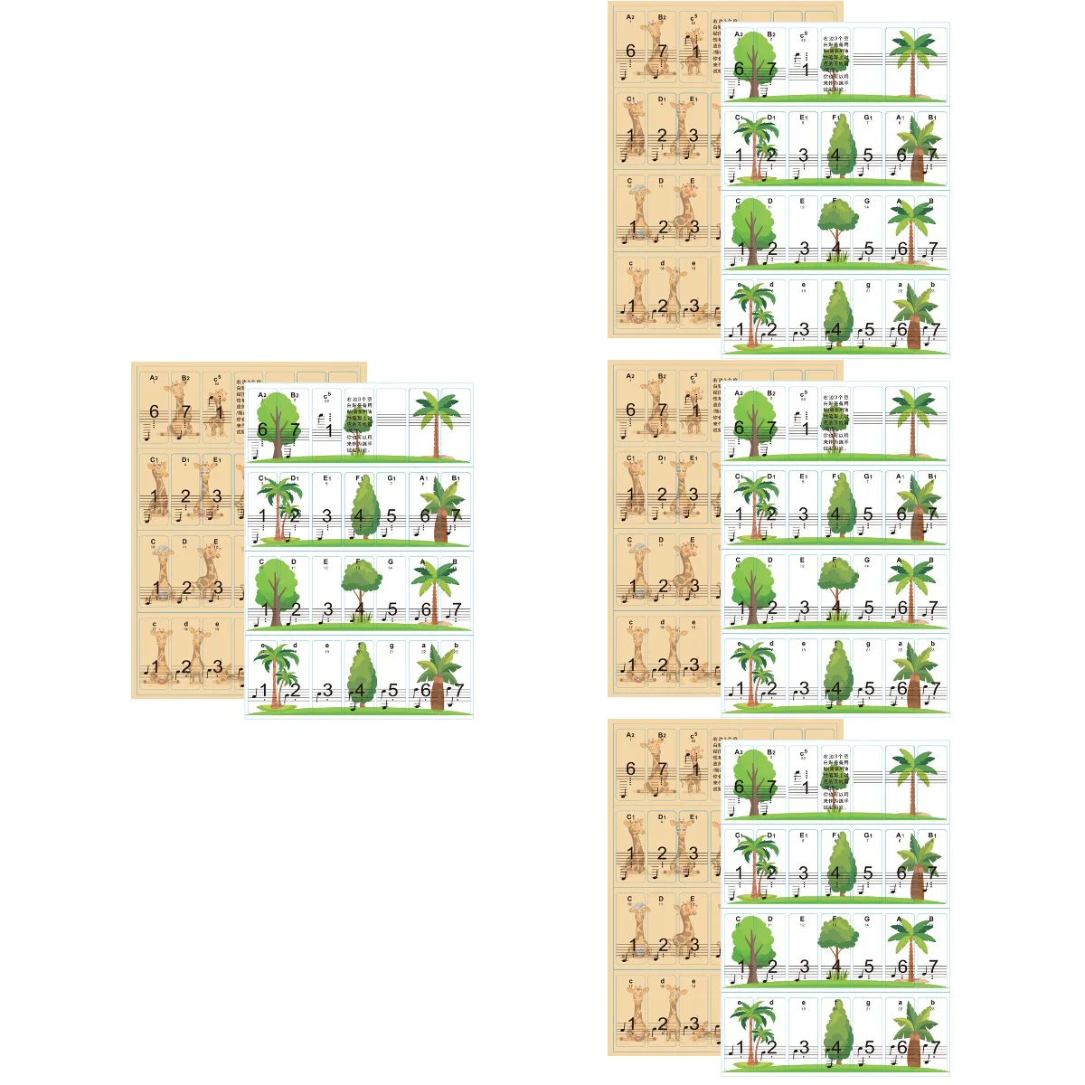 

8 Sets Piano Adhesive Pentatonic Introductory Decals Adhesive Decals for Beginner Piano Students Keyboard