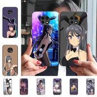 anime mai sakurajima girl phone case for samsung s20 lite s21 s10 s9 plus for redmi note8 9pro for huawei y6 cover
