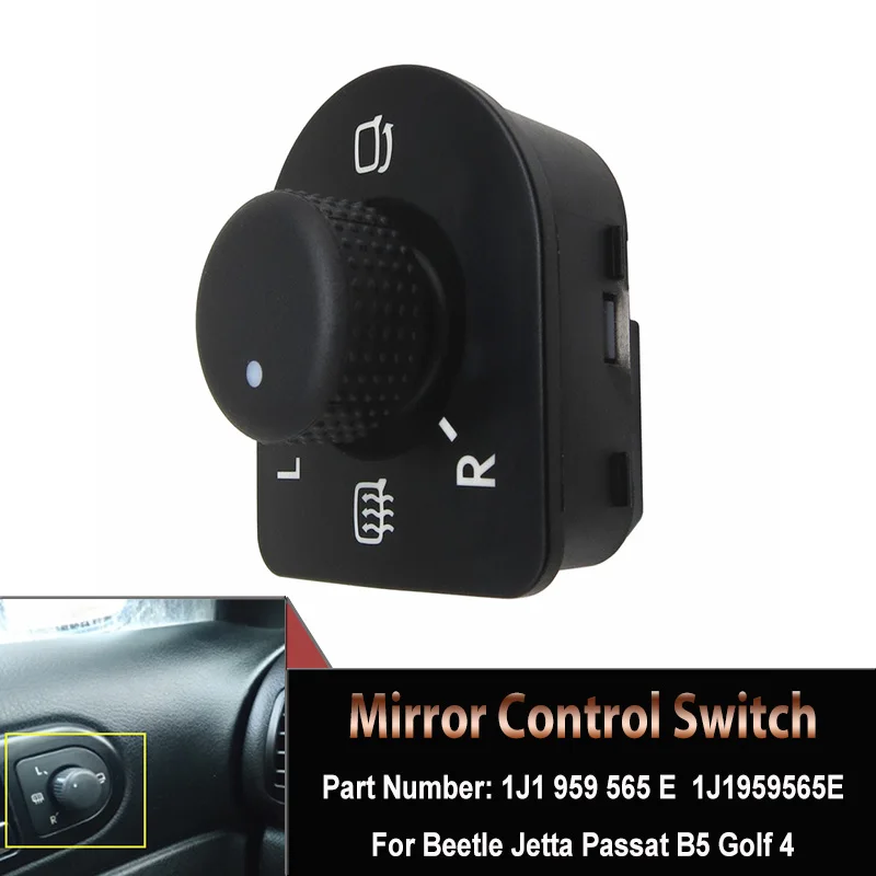 

For Beetle Jetta Passat B5 Golf 4 Car Mirror Switch New Adjust Knob Side Mirror Switch Accessories OEM#1J1959565E 1J1 959 565 E