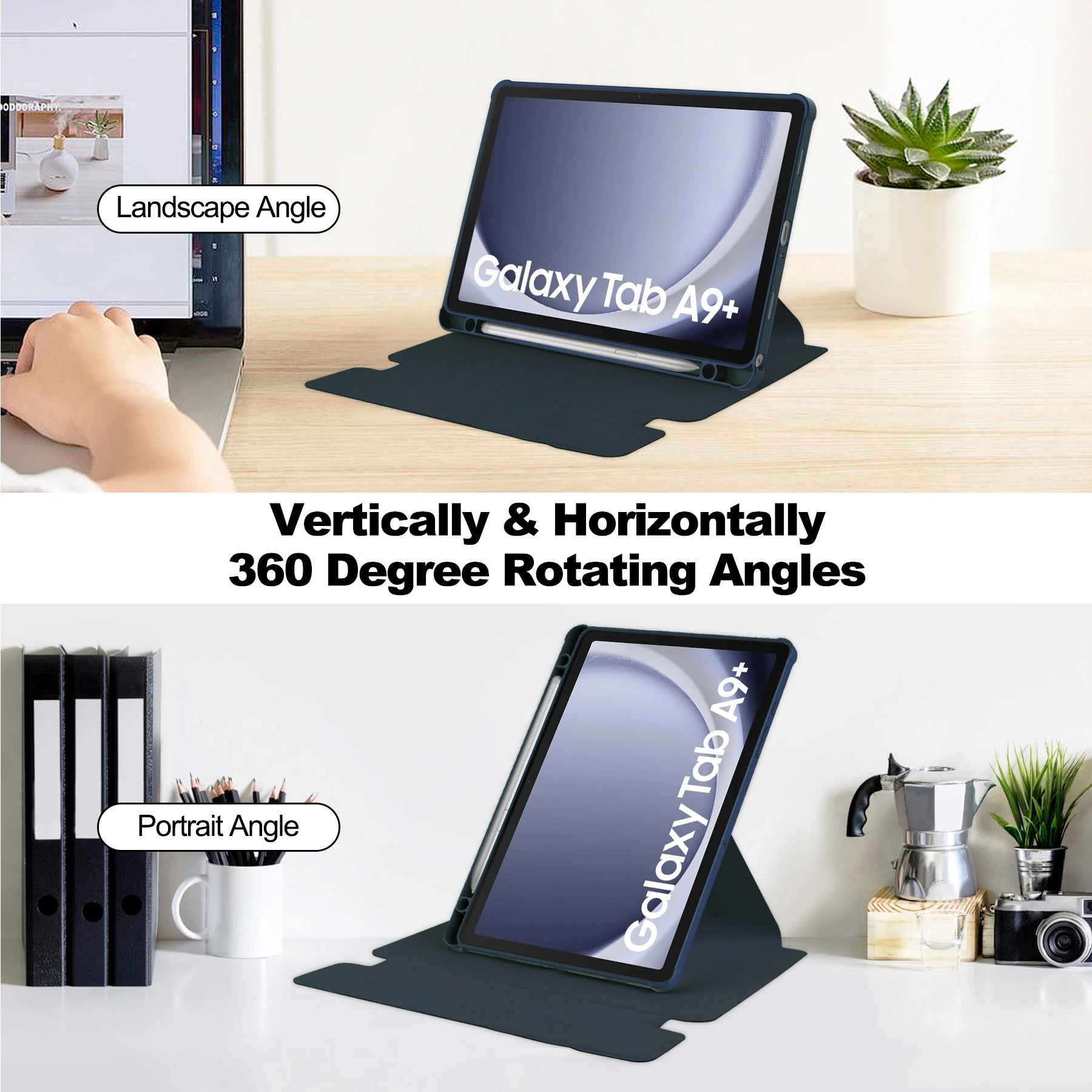 Со съемной беспроводной клавиатурой чехол для Samsung Galaxy Tab A9 Plus 2023 11 дюймов SM-X210 X215