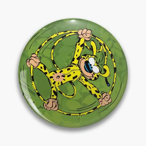

Marsupilami Rolling In Tail Green Desi Customizable Soft Button Pin Creative Lapel Pin Metal Cartoon Gift Jewelry Hat Women