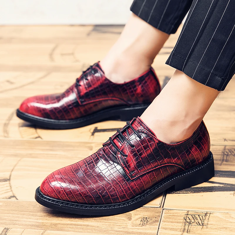 

Luxury Dress Shoes Men Color Matching Fashion Designer Loafers Business Wedding Dance Formal Shoe Non-Slip Male Casual Boat Shoe