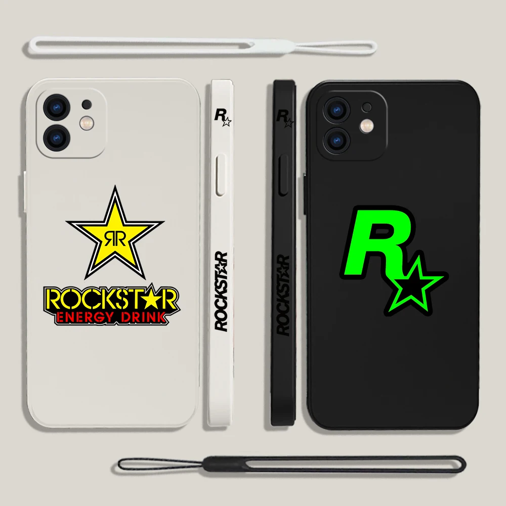 

R-Rockstar Game Phone Case For Samsung A53 A50 A12 A52 A52S A51 A72 A71 A73 A81 A91 A32 A22 A20 A30 A21S 4G 5G with Hand Strap
