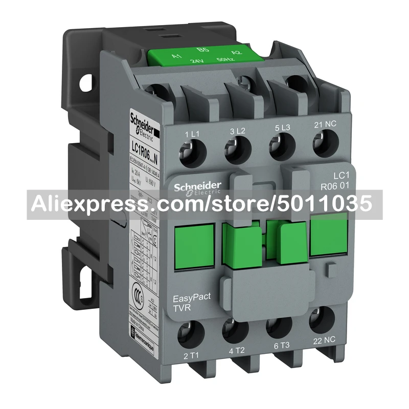 

LC1R3210M5N Schneider Electric EasyPact TVR three-pole AC contactor, 32A, 220V, 50Hz, 1NO; LC1R3210M5N