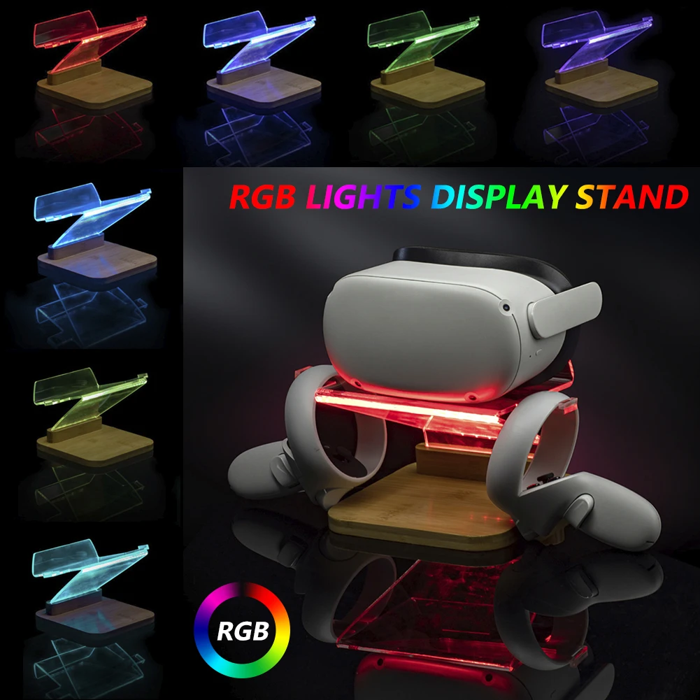 

Подставка для видеокамеры, портативная стойка со светодиодной подсветкой RGB для гарнитуры и шлема, держатель для хранения, универсальный ди...