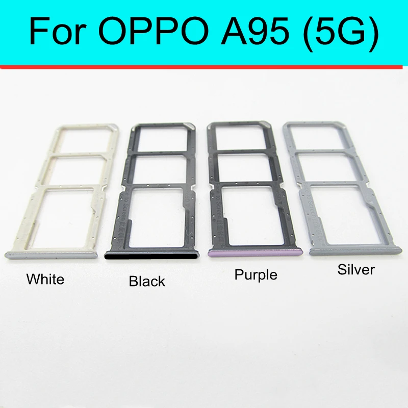 

1pcs Sim Card Tray Holder For OPPO A95 5G PELM00 Sim Micro Reader Card Slot Adapters Card Socket Repair Parts