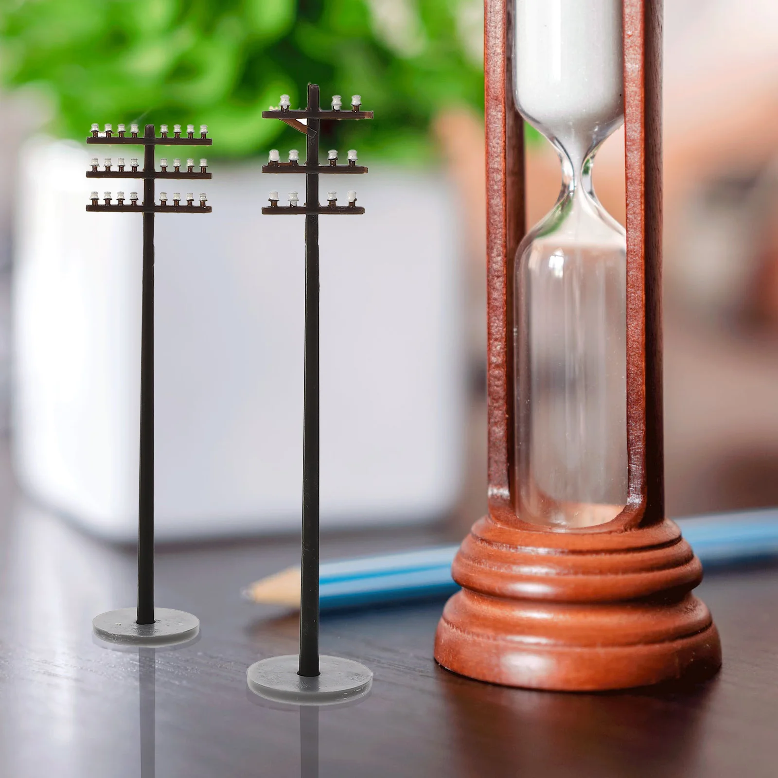 6 шт. микропейзаж телефонный столб DIY телеграфные столбы модели черный мини