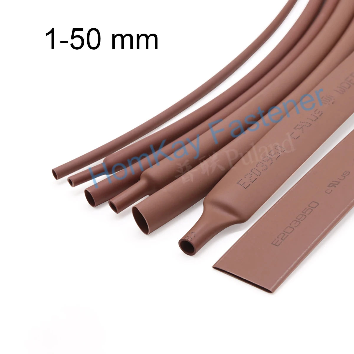 

1-50mm Brown Waterproof Heat Shrink Tube Data Line Thicken Insulating Sleeve Universal Wire Protection Heat-shrinkable Sleeve